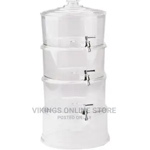 Acrylic 3-Tier Water, Juice Drink Dispenser