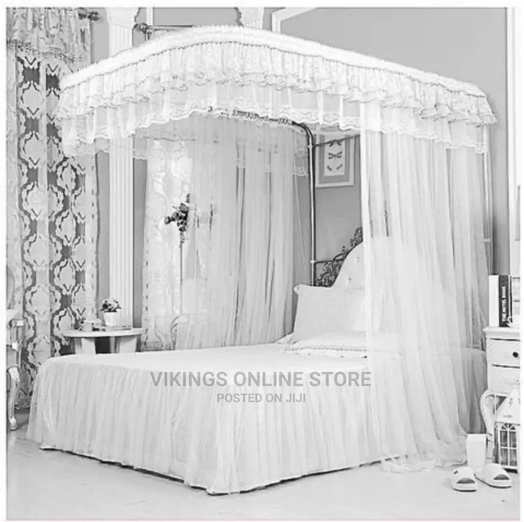 2 Stand Rail Design Mosquito Net – White