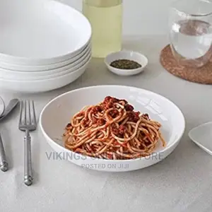 6 Pieces of Deep Soup Plates Bowls, White
