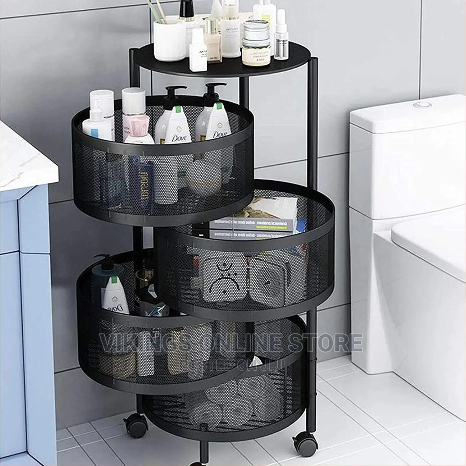 Round Layered Shelf Storage Rack Kitchen Vegetable Rack