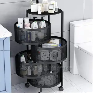 Round Layered Shelf Storage Rack Kitchen Vegetable Rack