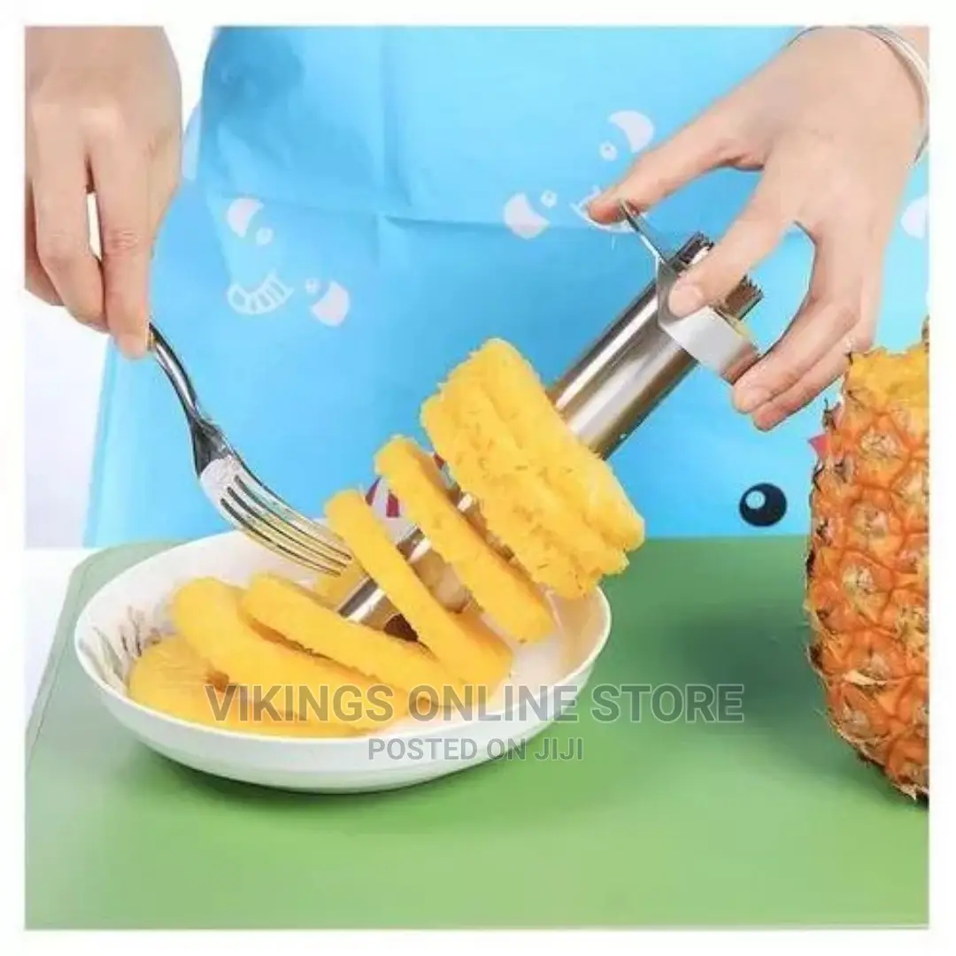 Easy Slice Pineapple Slicer/Peeler and Corer – Silver