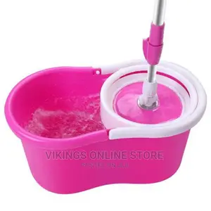 360 Spin Magic Mop With Bucket – Pink