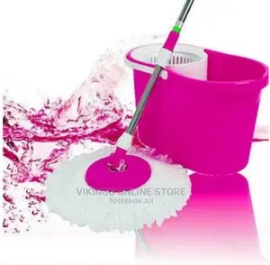 360 Spin Magic Mop With Bucket – Pink