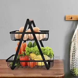 2-Tier Countertop Fruit Basket Bowl Bread Basket