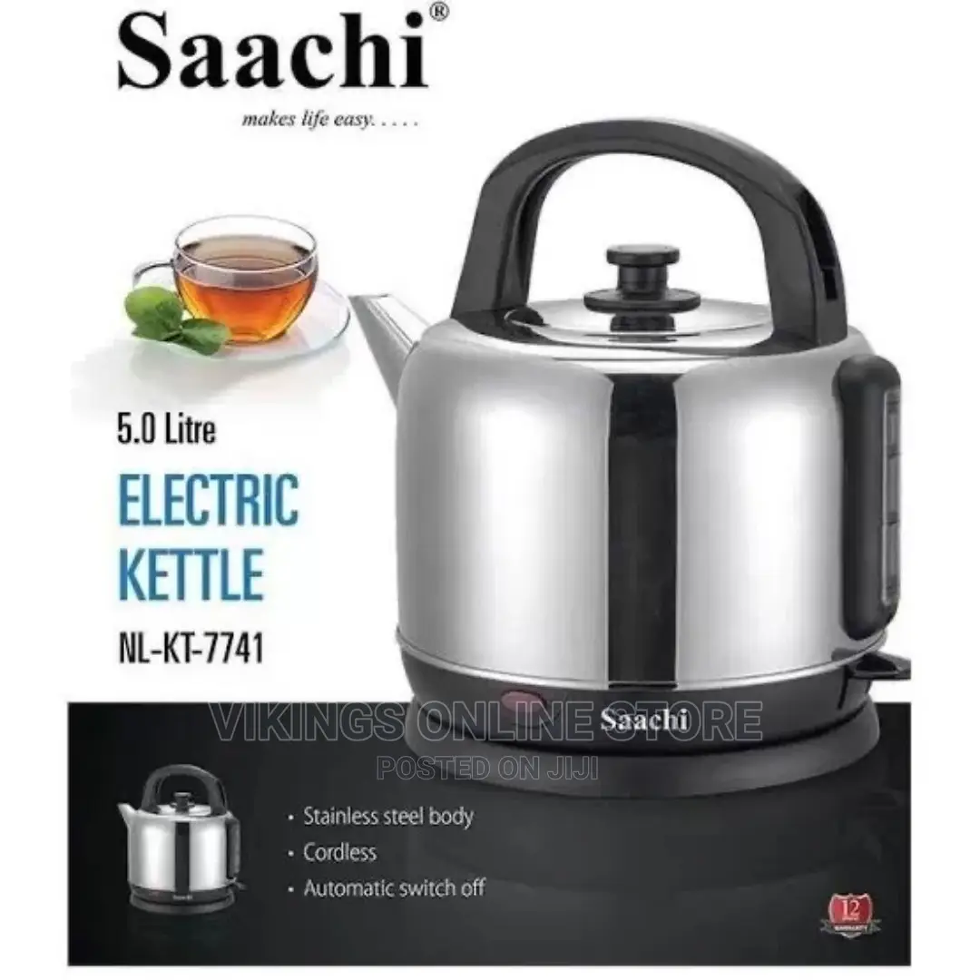Saachi Electric Kettle NL-KT-7741 5.0 Liters – Silver