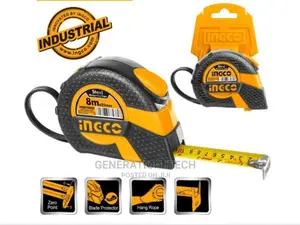 Ingco Measuring Tape - Retractable Steel With Self Lock - 8m
