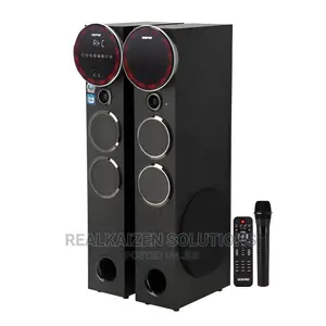 GEEPAS 2.0 Bluetooth USB SD FM Mic RC Tower Speaker System