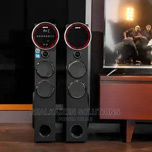 GEEPAS 2.0 Bluetooth USB SD FM Mic RC Tower Speaker System