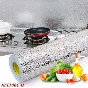 Kitchen Oil_ Proof Aluminum Foil Sticker Wall Paper