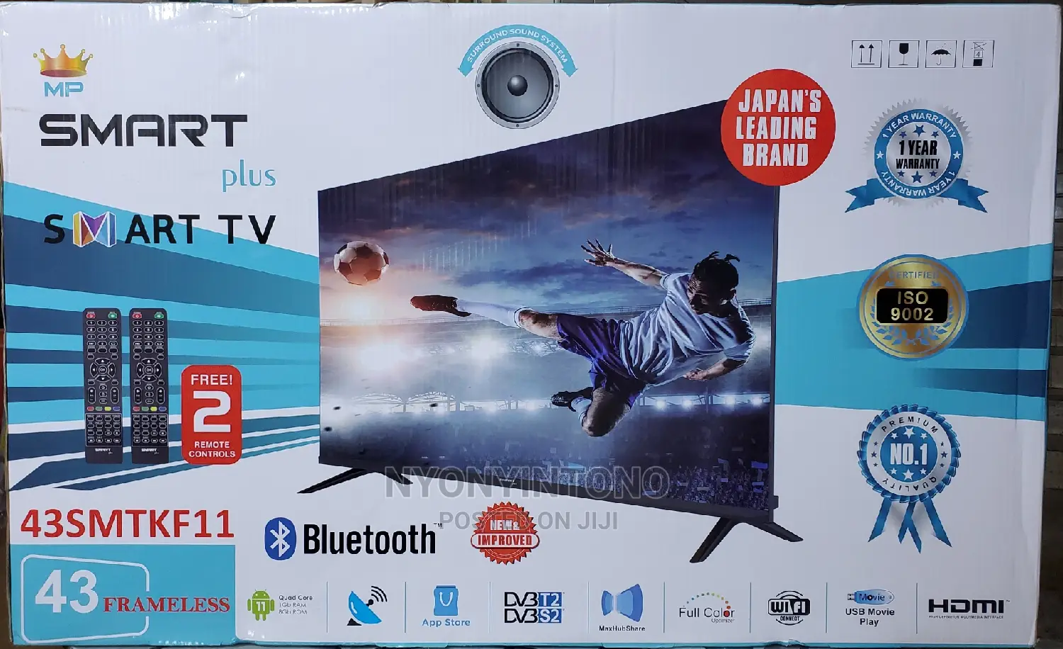 Smartplus 43" Android Smart Frameless With 2yrs Warranty