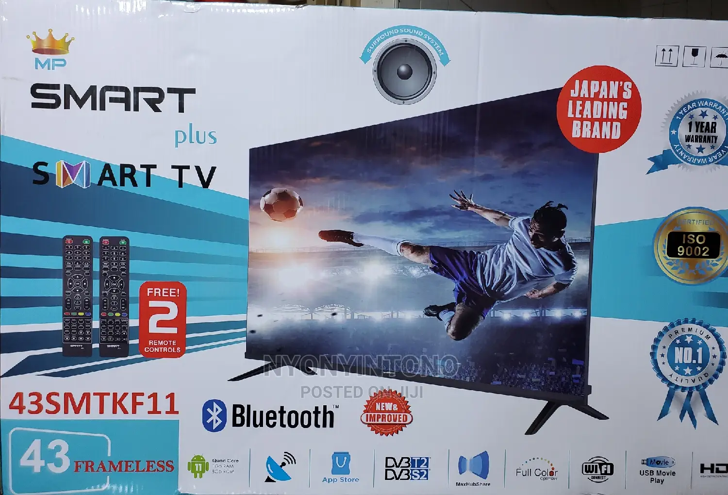 Smartplus 43" Android Smart Frameless With 2yrs Warranty