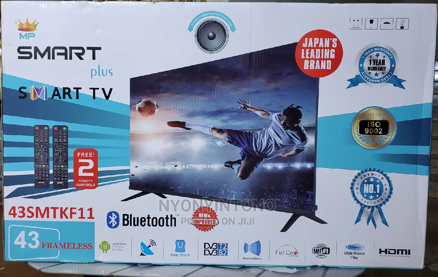 Smartplus 43" Android Smart Frameless With 2yrs Warranty