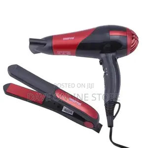 GEEPAS GHF86036 Hair Dryer Straightener Combo/Ceramic
