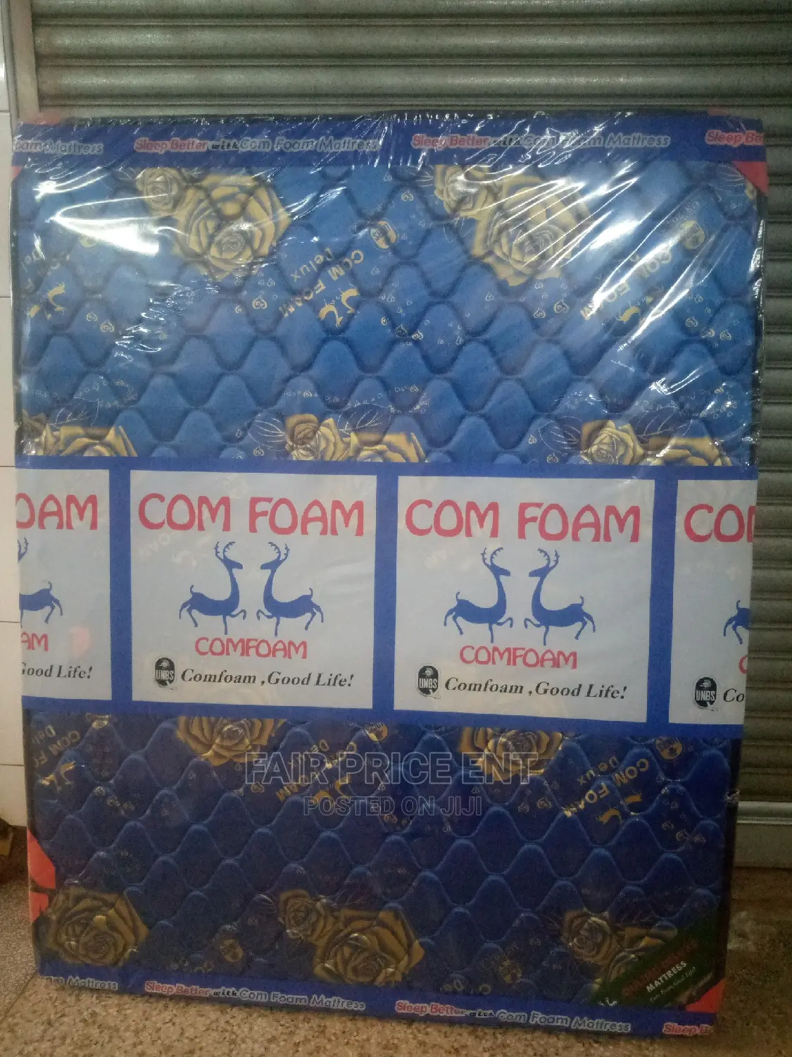 Mattress 5x6 in 6inches Quilted Density.( Blue)