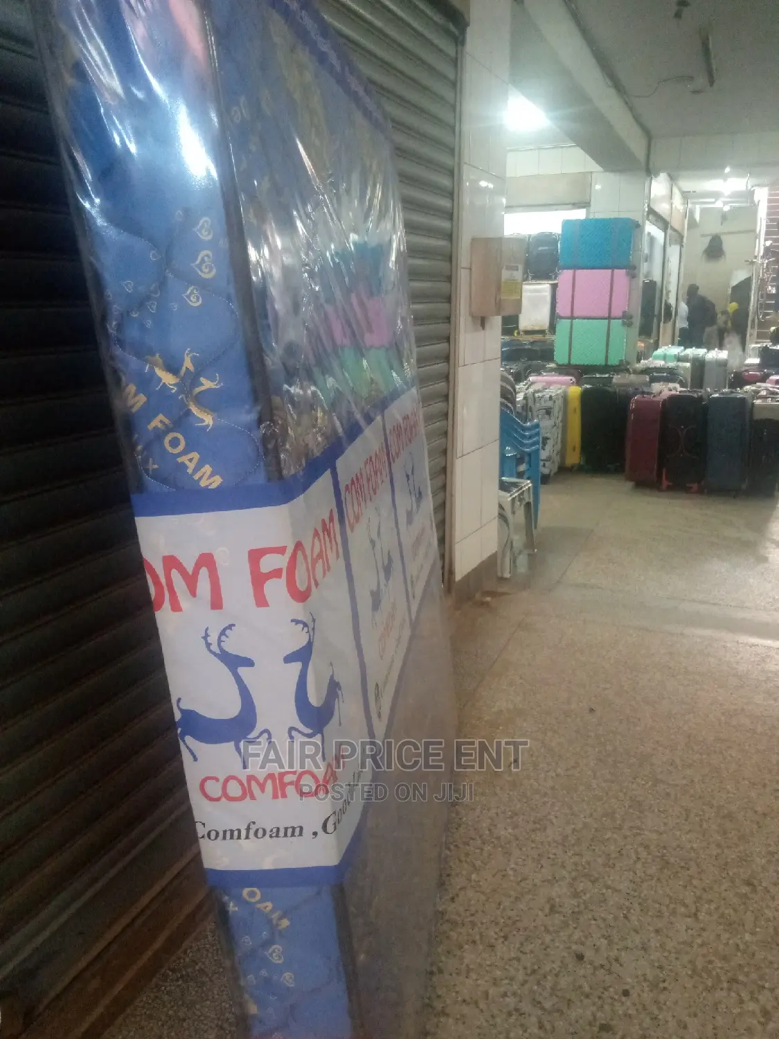 Mattress 6x6 in 8inches.( Blue)