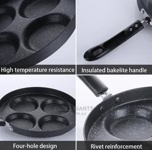 Non-Stick 4-Hole Cookware Frying Pan