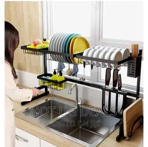 Dish Drying Draining Rack, Over The Sink Storage Organizer