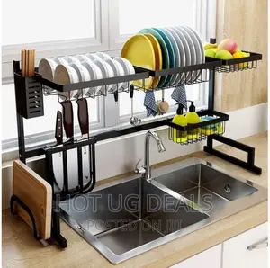 Dish Drying Draining Rack, Over The Sink Storage Organizer