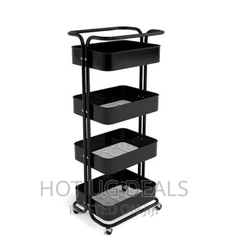 4 Tier Kitchen, Bathroom Storage Rack Trolley Organizer