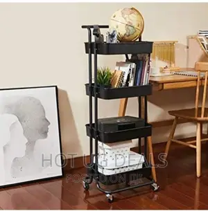 4 Tier Kitchen, Bathroom Storage Rack Trolley Organizer