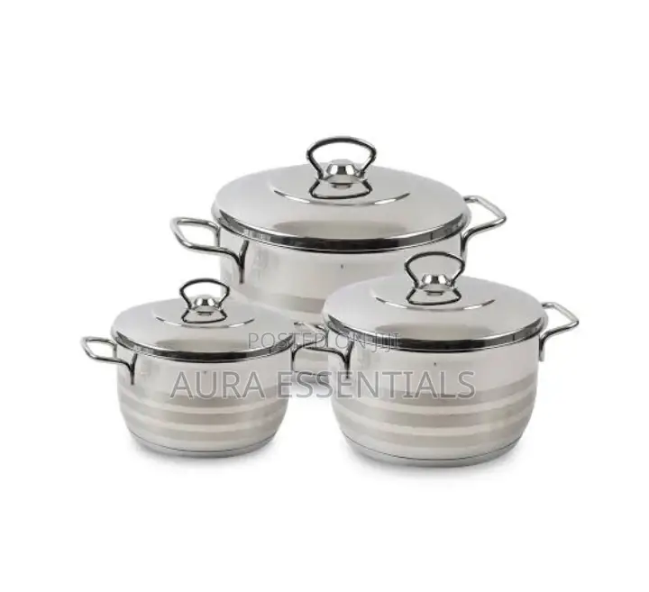3pcs Stainless Steel Cookware Set
