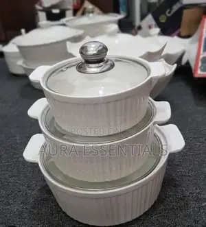 Generic 3pcs Ceramic Serving Dishes/ Casseroles