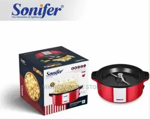 Multifunctional Electric Mini Popcorn Maker Machine – Red