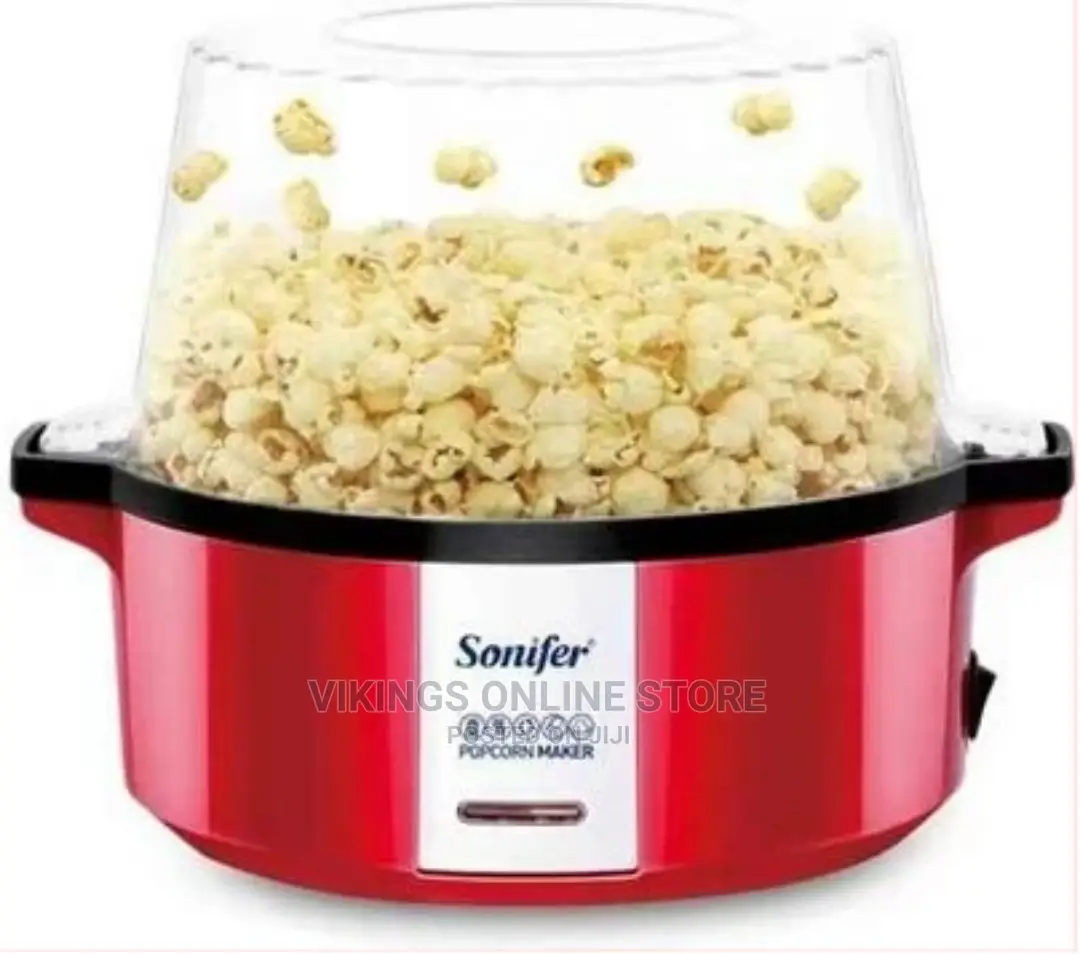 Multifunctional Electric Mini Popcorn Maker Machine – Red