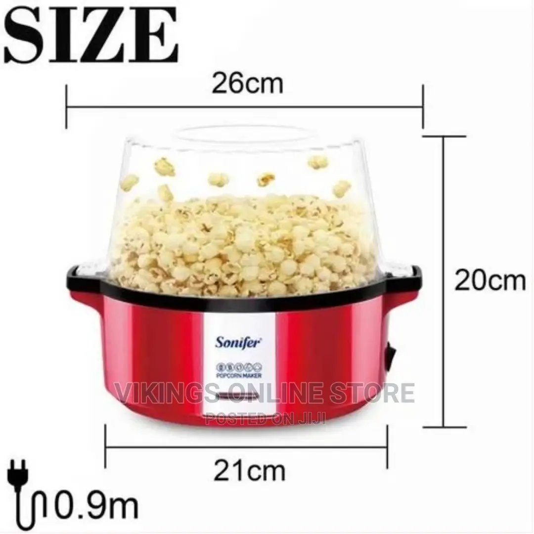 Multifunctional Electric Mini Popcorn Maker Machine – Red