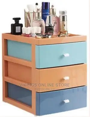 3 Tier Drawer Mini Storage Unit Tower Desktop Makeup Box