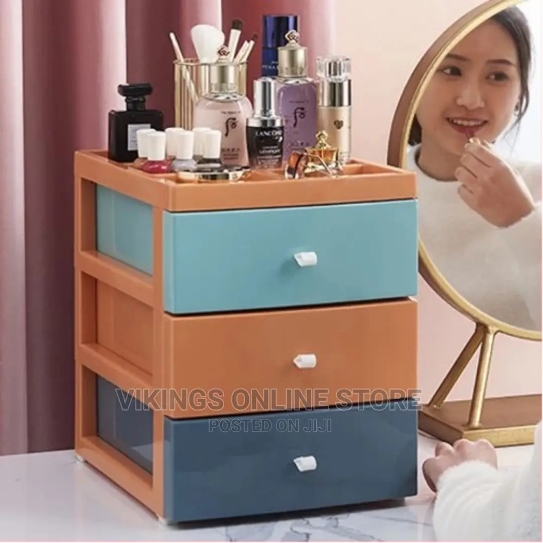 3 Tier Drawer Mini Storage Unit Tower Desktop Makeup Box