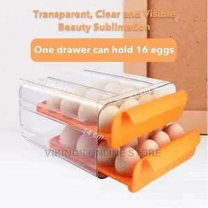 32 Grid Egg Holder for Refrigerator 2-Layer Egg Container