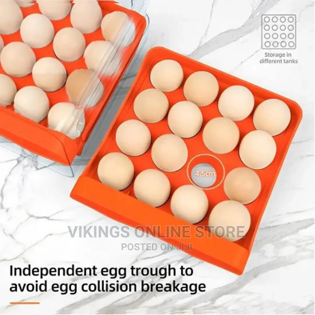 32 Grid Egg Holder for Refrigerator 2-Layer Egg Container