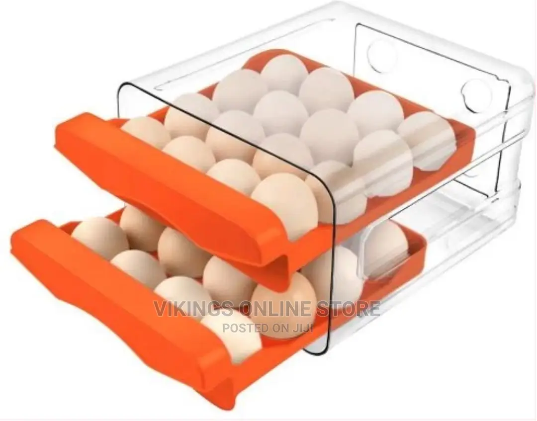32 Grid Egg Holder for Refrigerator 2-Layer Egg Container