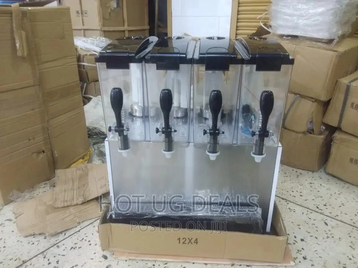 48L 4 Chamber Juice Electric Dispenser- Silver,Black