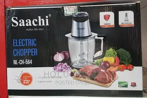 1.5L Saachi Electric Chopper Egg Beater Bowl Meat Mincer