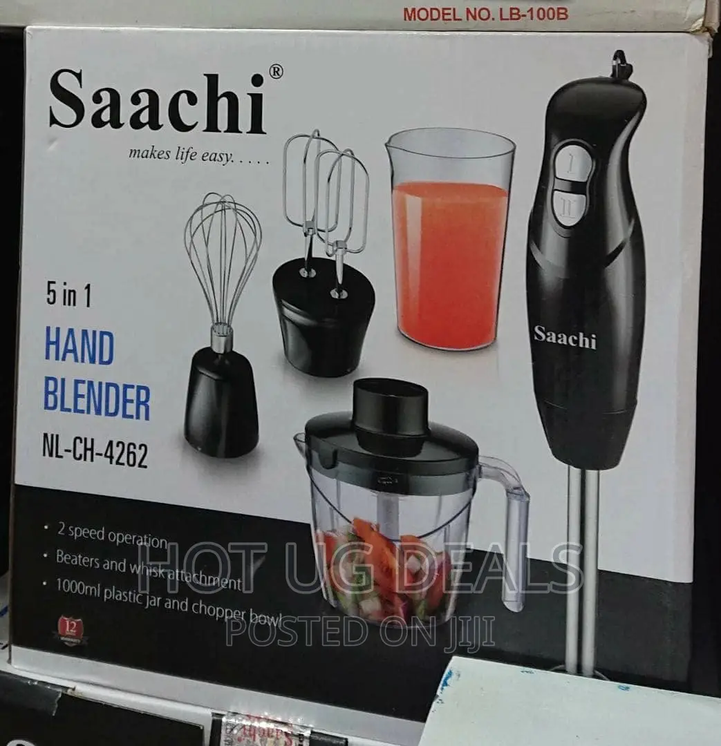 5 in 1 Hand Blender NL-CH-4262-BK With a Whisk Attachment