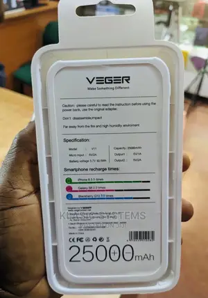 25000mah Power Bank Veger Slim Ports Portable Charger ,
