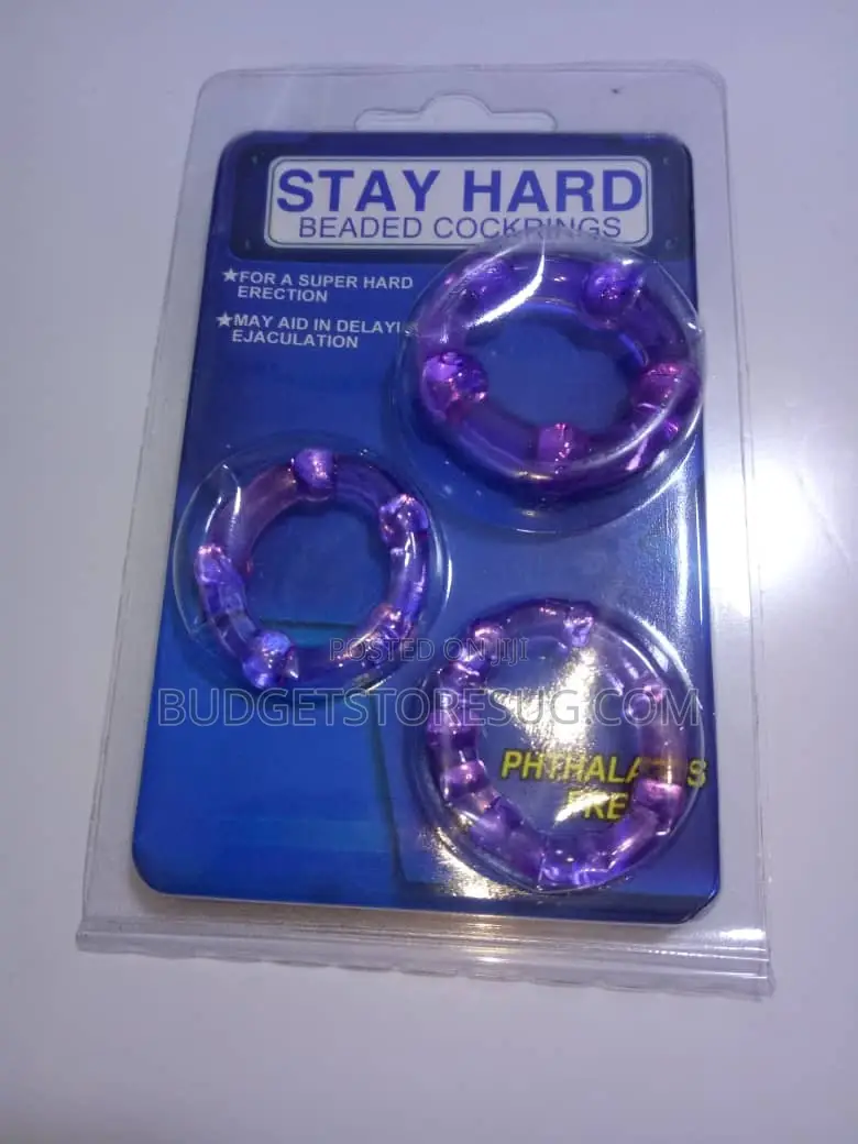 Purple Beaded Cock Rings