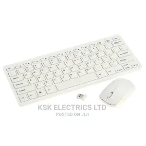 Portable White Wireless Keyboard