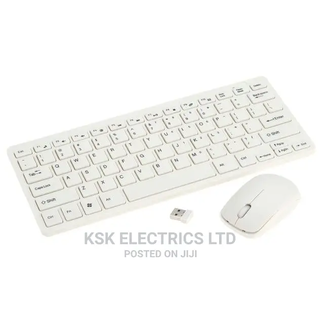 Portable White Wireless Keyboard