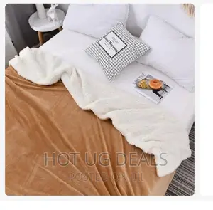 6*6 Double Face Soft Fleece Warm Blanket Fit- Brown