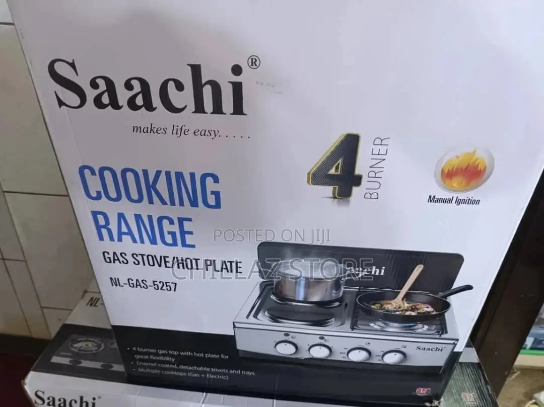 Saachi 4 Burner Gas Top and Hot Plate