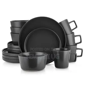 Matt Black Dinner Set 16piece