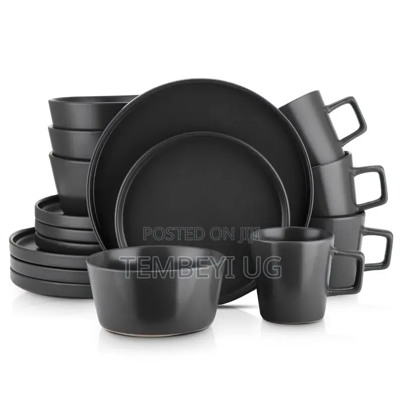 Matt Black Dinner Set 16piece