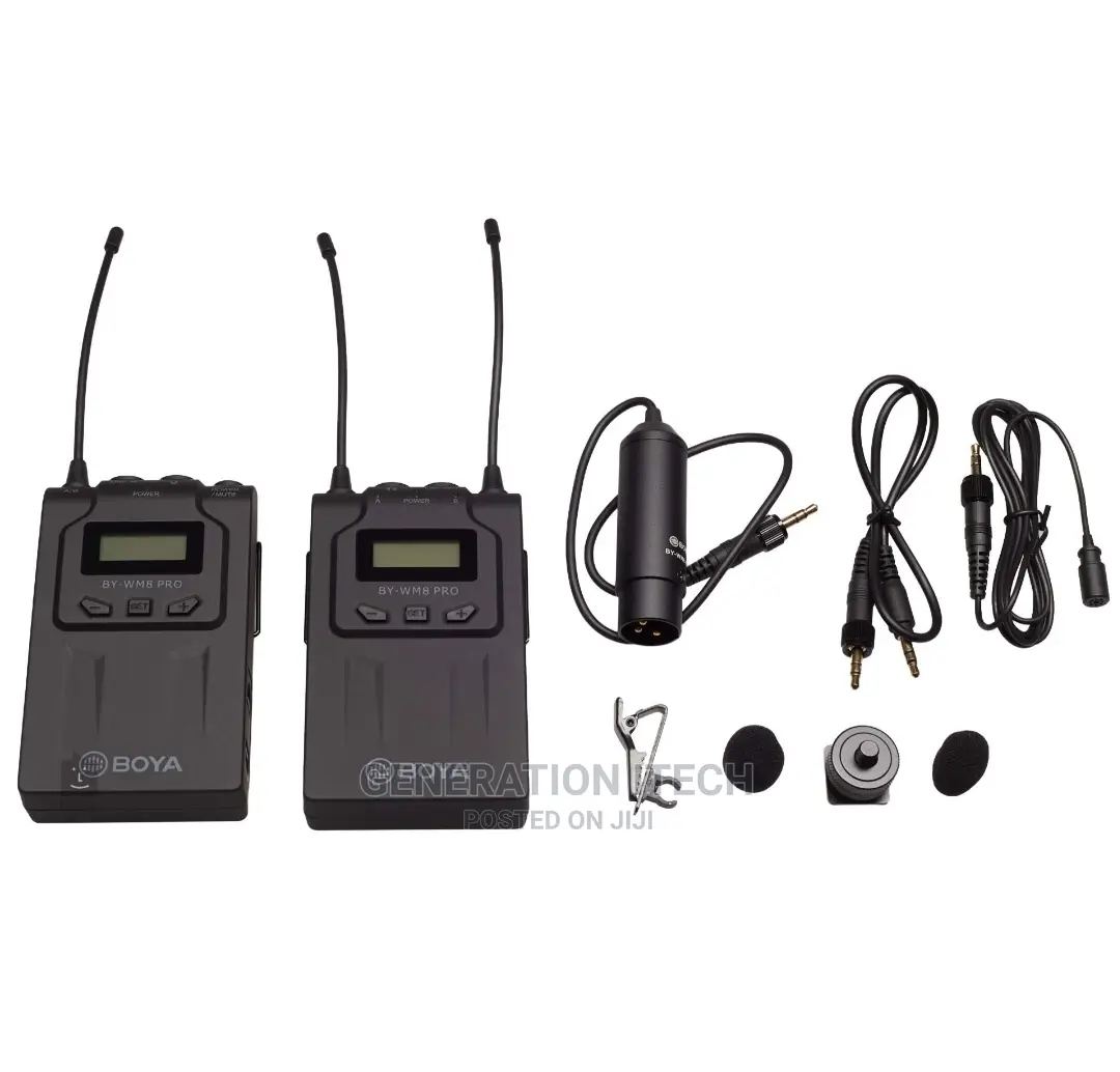BOYA WM8 Pro- UHF Wireless Lavalier Microphone System