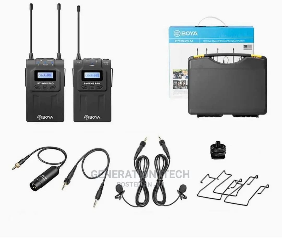 BOYA WM8 Pro- UHF Wireless Lavalier Microphone System