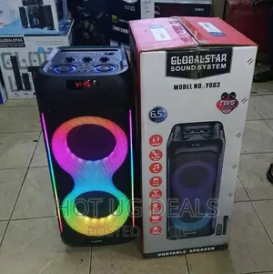 Double 6.5inch Trolley Rechargeable 100W Bluetooth Speaker