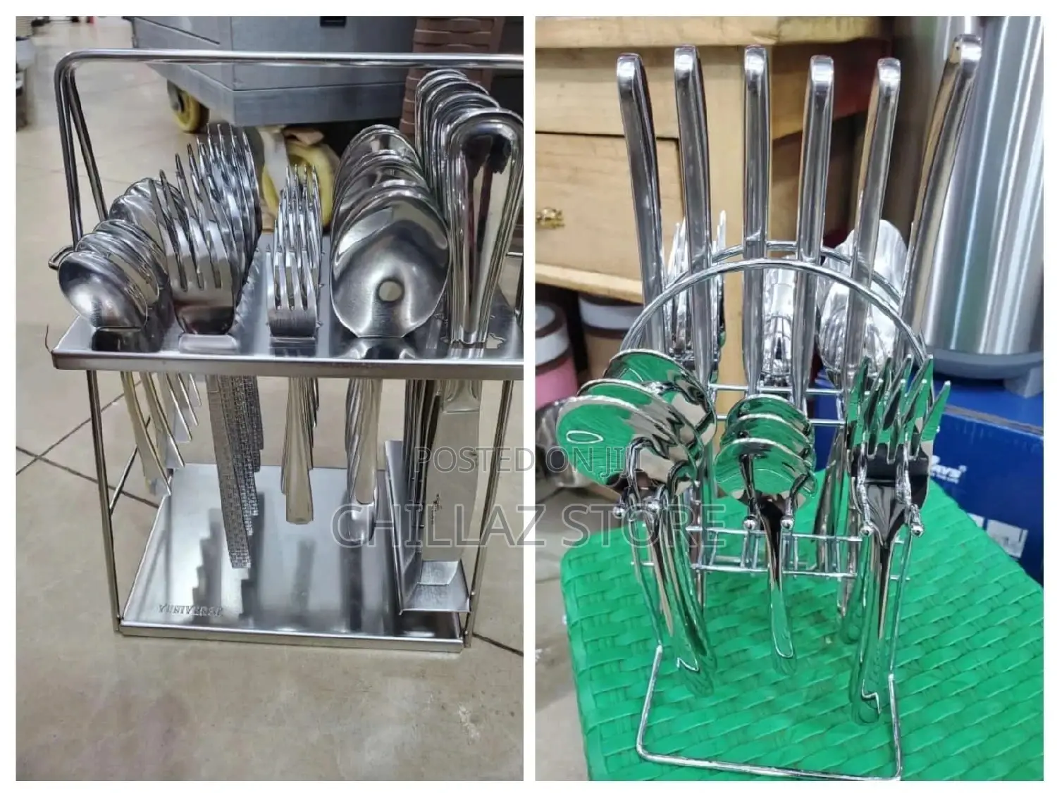 25pcs Spoons and Forks Set Holder With Stand